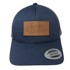 HEP Snapback Trucker Hat Blue One Size Adjustable Mesh Back Team 365